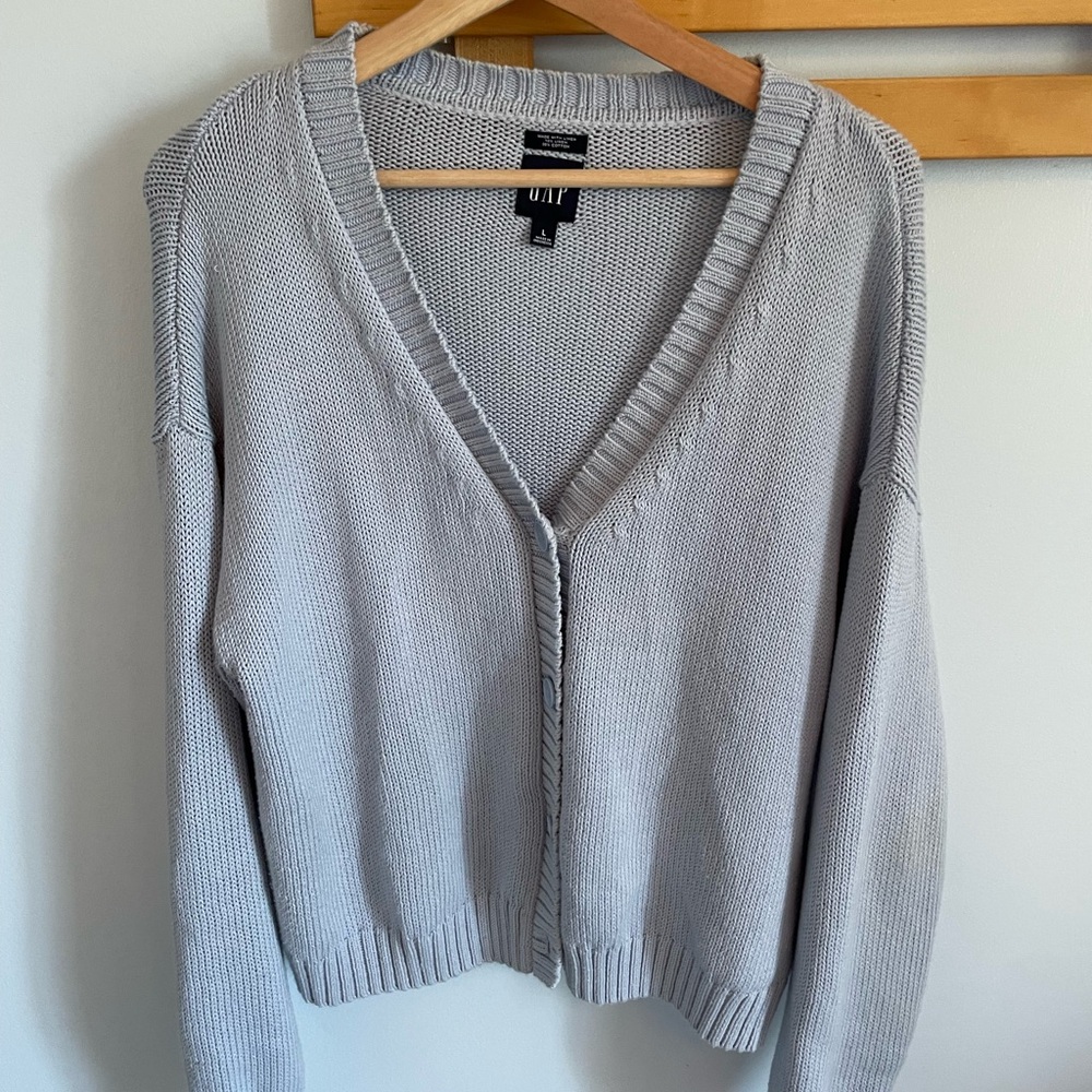 gap light blue cotton Women's Sweater